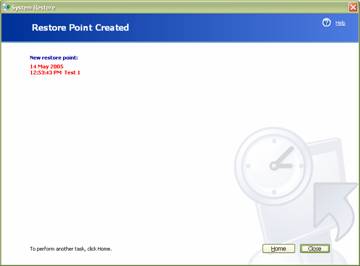 fig 3 restore point created